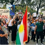 A march was organized in Dallas to protest the violation of women’s rights in Iran (2)